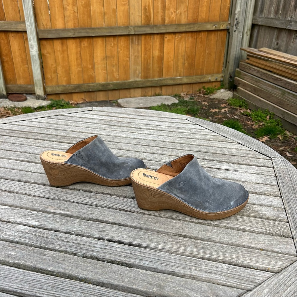 Born Natalie‎ Light Blue Womens Clog, Size 11